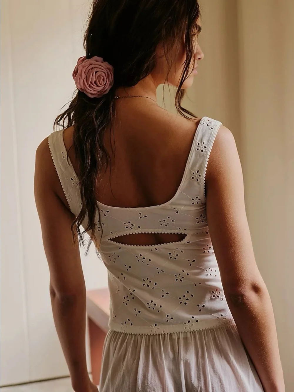 Free People Full Bloom Eyelet Cami